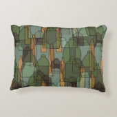 ヴィンテージボトル,ジャー,眼鏡の模様 アクセントクッション (裏面)