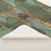 ヴィンテージボトル，ジャー，眼鏡の模様 シェルパブランケット (3/4)