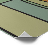 ヴィンテージボトル、瓶、眼鏡パターン ポスター (角)