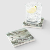 ヴィンテージボニーフィッシュ水中シーン ストーンコースター (横)