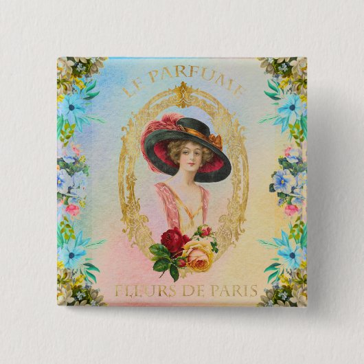 ヴィンテージボフランスのタン 缶バッジ (正面)