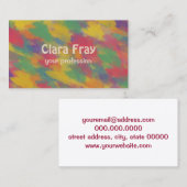 ヴィンテージボヘミアンスタイルカラフルブラシストローク 名刺 (正面/裏面)