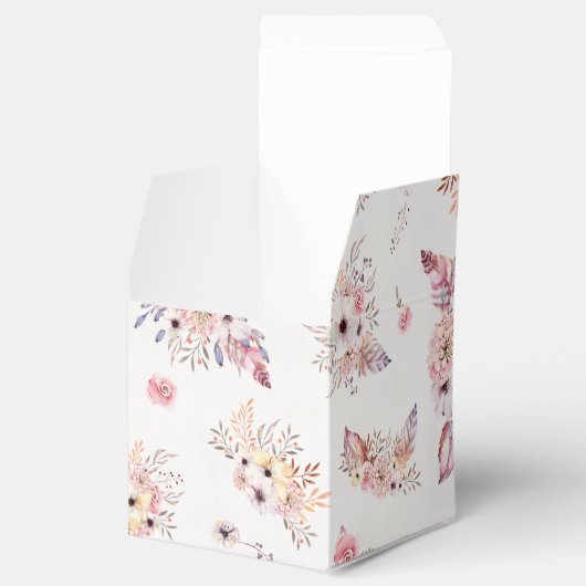 ヴィンテージボヘミアンパステルフラワーブークストトートバッグ フェイバーボックス (オープン)