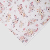 ヴィンテージボヘミアンパステルフラワーブークストトートバッグ 薄葉紙 (詳細)