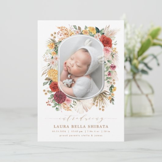 ヴィンテージボヘミアンフローラガーデン誕生のお知らせ 招待状 (スタンド正面)