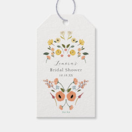 ヴィンテージボヘミアンフローラ写真ブライダルシャワー ギフトタグ