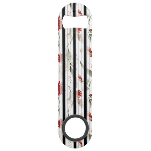 ヴィンテージボヘミアンフローラ葉花柄 スピード栓抜き (正面)