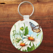 ヴィンテージボヘミアンワイルドフラワーズボホモノグラム キーホルダー (正面)