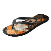 ヴィンテージボヘミアン糖スカル開花 ビーチサンダル (アングル)