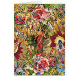 ヴィンテージボヘミア女神グリーティングカード