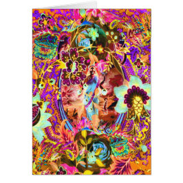 ヴィンテージボヘミア女神ネオングリーティングカード