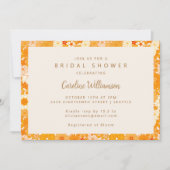 ヴィンテージボホオレンジフローラかわいいブライダルシャワー 招待状 (正面)