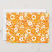 ヴィンテージボホオレンジフローラかわいいブライダルシャワー 招待状 (裏面)