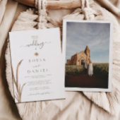 ヴィンテージボホオータムウォーター結婚カラー 招待状