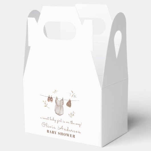 ヴィンテージボホガール物干しベビーシャワー フェイバーボックス (オープン)