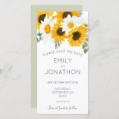 ヴィンテージボホサンフラワー花模様 セーブザデート (正面/裏面)