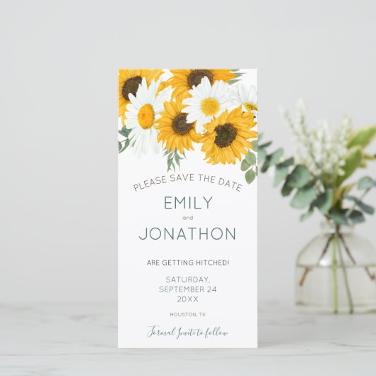 ヴィンテージボホサンフラワー花模様 セーブザデート (スタンド正面)