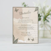 ヴィンテージボホシックな緑結婚草 エンクロージャーカード (スタンド正面)