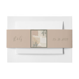 ヴィンテージボホシックな緑結婚草 招待状ベリーバンド