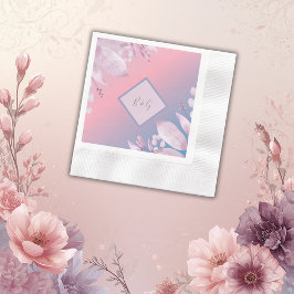 ヴィンテージボホシックな緑結婚草 縁ありカクテルナプキン