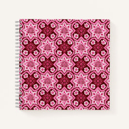 ヴィンテージボホシックフローラルパターン ノートブック