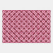 ヴィンテージボホシックフローラルパターン ラッピングペーパーシート (正面)