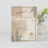 ヴィンテージボホシック結婚グリネリーモノグラム 招待状 (スタンド正面)