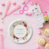 ヴィンテージボホトロピカルパンパスグラスフローラズ ペーパープレート (パーティー)