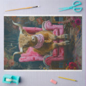 ヴィンテージボホハイランドカウピンチェアデクページ 薄葉紙 (クラフト)