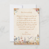 ヴィンテージボホバタフライガーデンサンキューカード サンキューカード (正面)