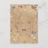 ヴィンテージボホバタフライガーデン囲いカード エンクロージャーカード (裏面)