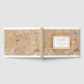 ヴィンテージボホバタフライ庭園の結婚式ゲストブック ゲストブック (全面)