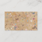 ヴィンテージボホバタフライ庭園の結婚式 プレイスカード (裏面)