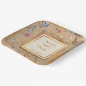 ヴィンテージボホバタフライ庭園の結婚式 ペーパープレート (傾斜あり)