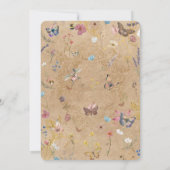 ヴィンテージボホバタフライ庭園の結婚式 招待状 (裏面)