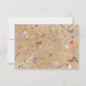 ヴィンテージボホバタフライ庭園の結婚式RSVPカード 出欠カード (裏面)