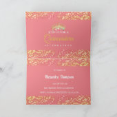 ヴィンテージボホバラ金ゴールドキ素朴ンセアニスペインのラ  招待状 (内部)