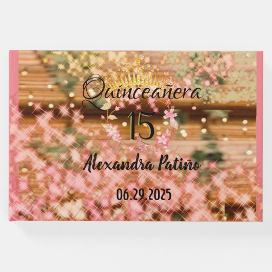 ヴィンテージボホバラ金ゴールド素朴キンセニェラスペインの ゲストブック (正面)