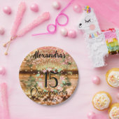 ヴィンテージボホバラ金ゴールド素朴キンセニェラスペインの ペーパープレート (パーティー)