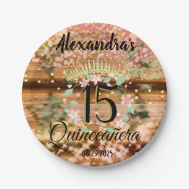 ヴィンテージボホバラ金ゴールド素朴キンセニェラスペインの ペーパープレート