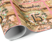 ヴィンテージボホバラ金ゴールド素朴キンセニェラスペインの ラッピングペーパー (ロールコーナー)