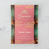 ヴィンテージボホバラ金ゴールド素朴キンセニェラスペインの 招待状 (内部)