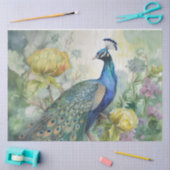 ヴィンテージボホピーコックピーコックデコップス 薄葉紙 (クラフト)