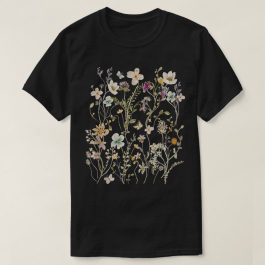 ヴィンテージボホフラワーズフローラ野草植物学G Tシャツ (デザイン正面)