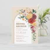 ヴィンテージボホフローラリービグリーナリーブライダルシャワー 招待状 (スタンド正面)