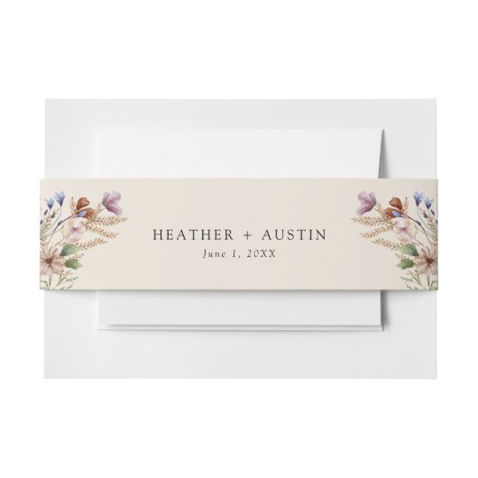 ヴィンテージボホフローラ 招待状ベリーバンド (正面例)