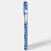 ヴィンテージボホブルーフローラルパターン Case-Mate iPhoneケース (裏面 / 左)