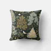 ヴィンテージボホホワイトグリーン金ゴールドクリスマスツリー クッション (裏面)