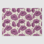 ヴィンテージボホポピー紫とクリーム 薄葉紙 (正面)