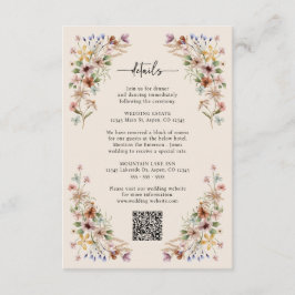 ヴィンテージボホワイルドフラワー エンクロージャーカード